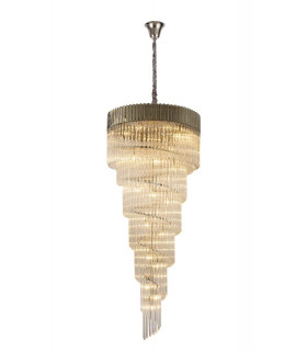Pendant Round 7 Tier 31 Light E14 Polished Nickel Clear Glass Item Weight: 92.7kg-1