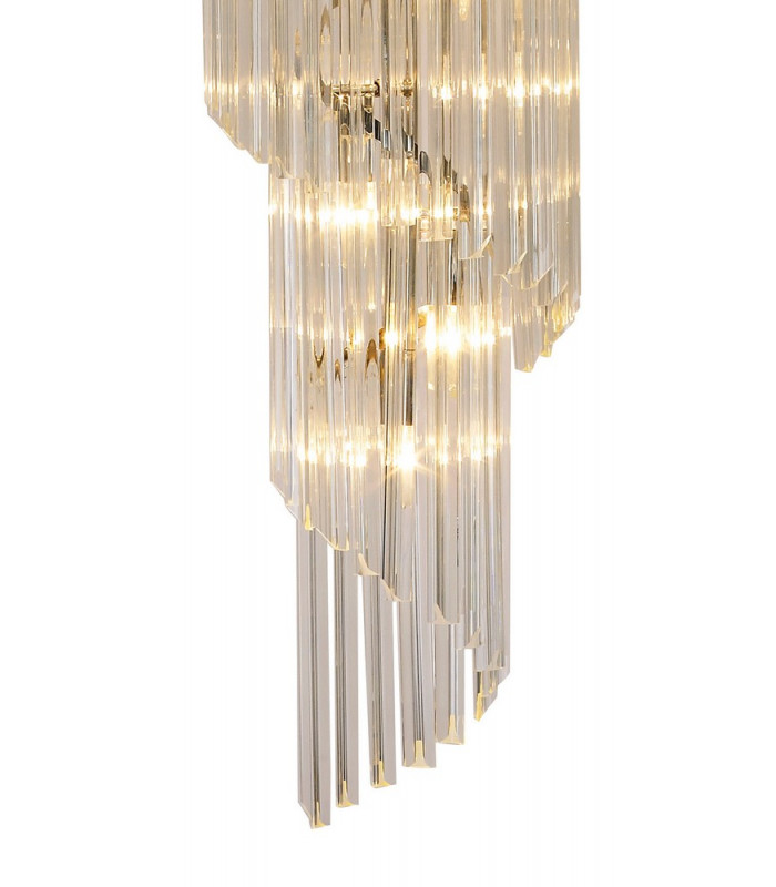 Pendant Round 7 Tier 31 Light E14 Polished Nickel Clear Glass Item Weight: 92.7kg-9