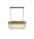 Pendant Rectangle 5 Light E14 Polished Nickel Clear Glass Item Weight: 21.2kg-1