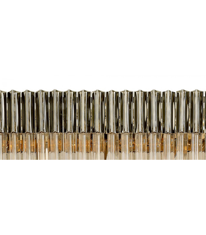 Pendant Rectangle 5 Light E14 Polished Nickel Clear Glass Item Weight: 21.2kg-5