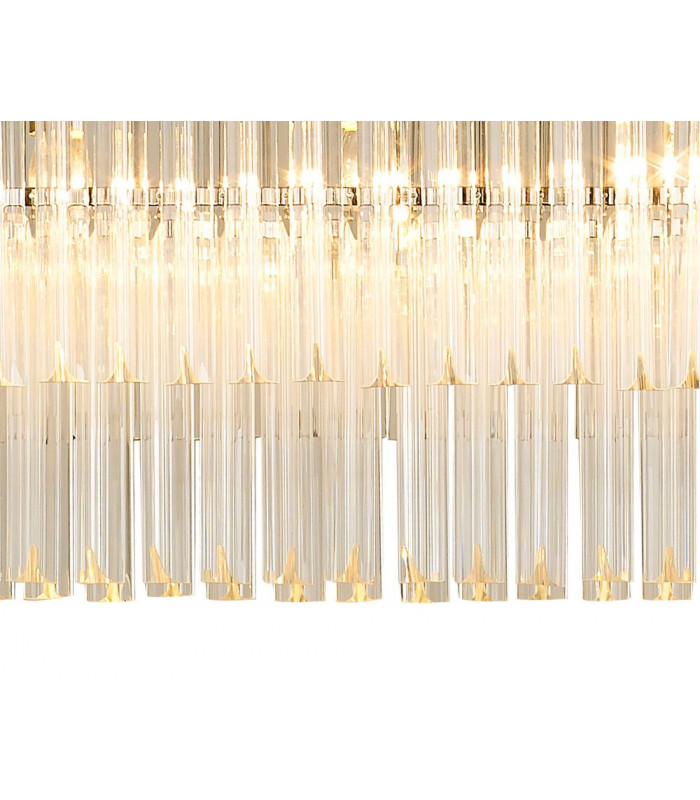 Pendant Rectangle 5 Light E14 Polished Nickel Clear Glass Item Weight: 21.2kg-7