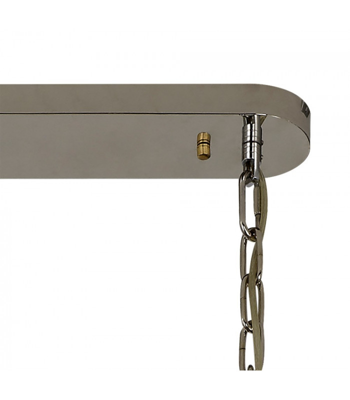 Pendant Rectangle 5 Light E14 Polished Nickel Clear Glass Item Weight: 21.2kg-8