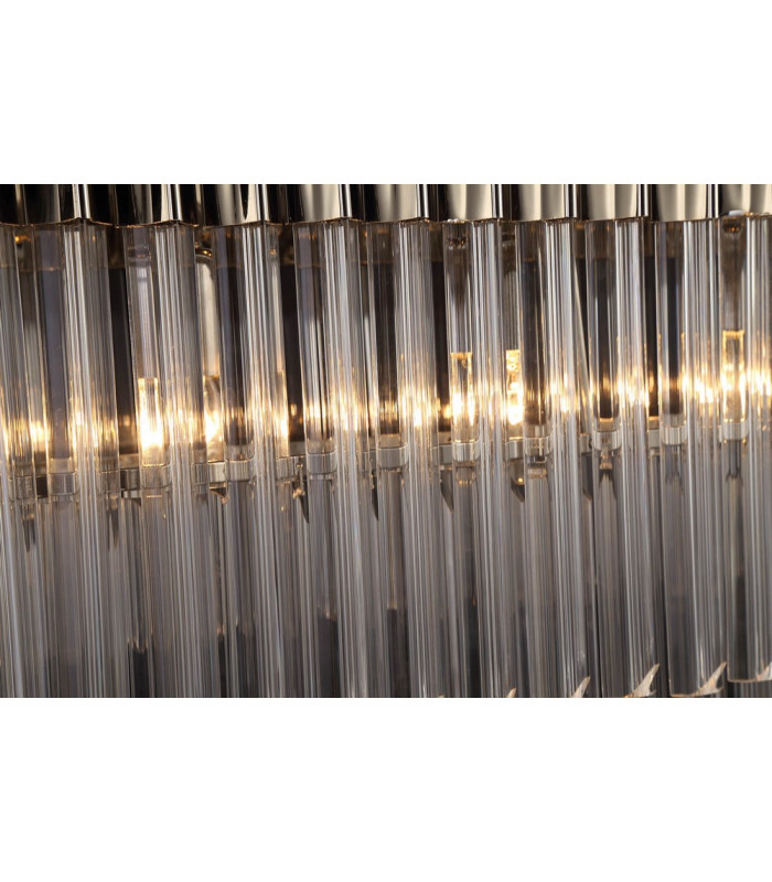 Pendant Rectangle 5 Light E14 Polished Nickel Clear Glass Item Weight: 21.2kg-10