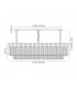 Pendant Rectangle 7 Light E14 Polished Nickel Clear Glass Item Weight: 28kg-2