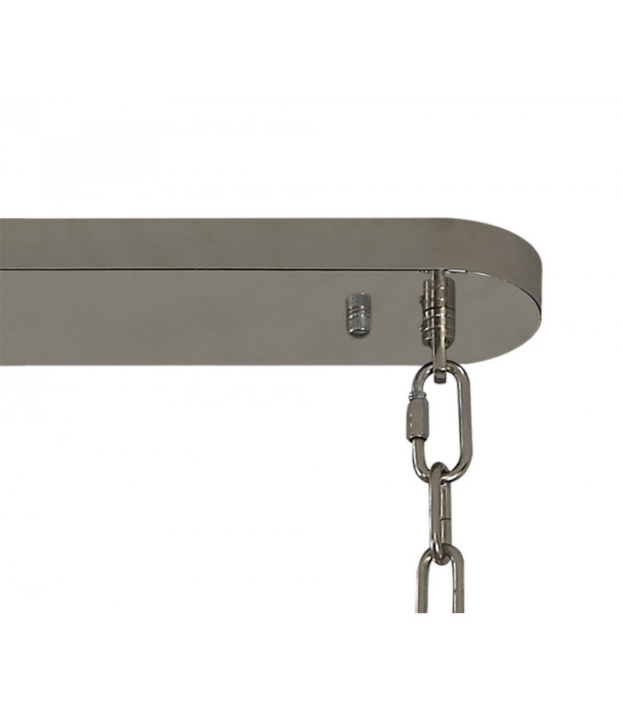 Pendant Rectangle 7 Light E14 Polished Nickel Clear Glass Item Weight: 28kg-8
