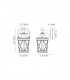 Down Round Criss Cross Wall Lamp 1 x E27 IP44 Sand Black Clear Seeded Glass 2yrs Warranty-2