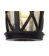 Down Round Criss Cross Wall Lamp 1 x E27 IP44 Sand Black Clear Seeded Glass 2yrs Warranty-5