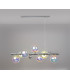 Linear Pendant 7 x G9 Polished Chrome Iridescent Glass-3