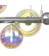 Linear Pendant 7 x G9 Polished Chrome Iridescent Glass-7