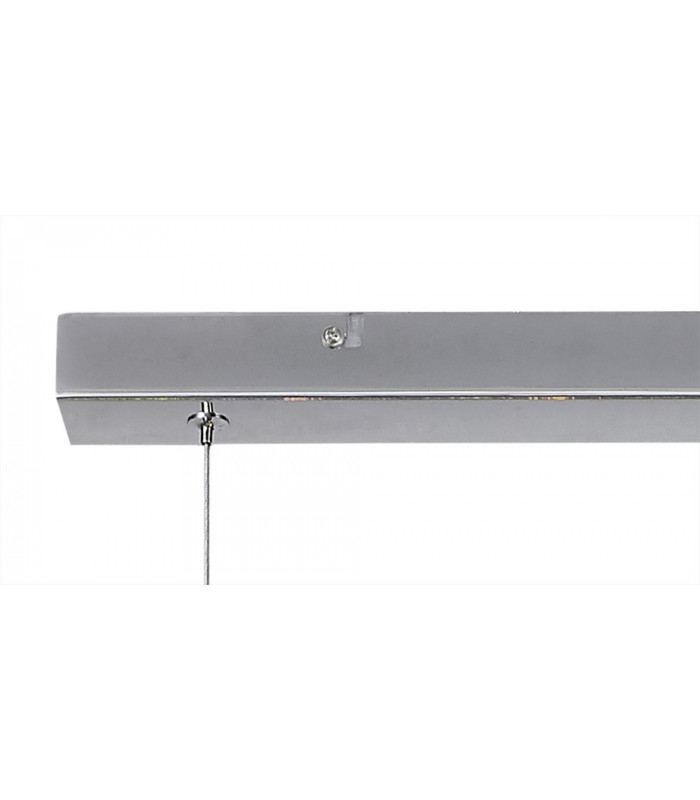 Linear Pendant 7 x G9 Polished Chrome Iridescent Glass-9