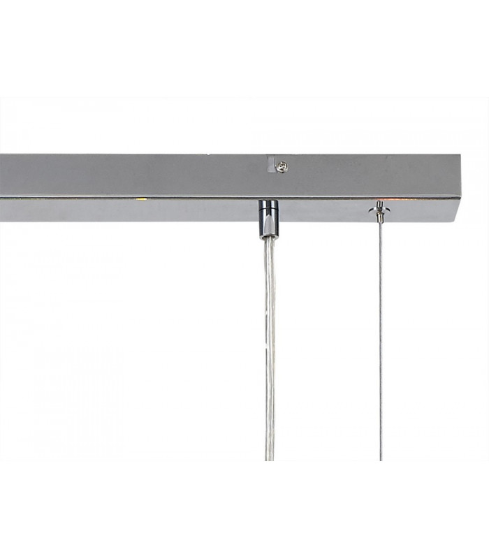 Linear Pendant 7 x G9 Polished Chrome Iridescent Glass-10