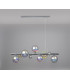 Linear Pendant 7 x G9 Polished Chrome Iridescent Glass-11