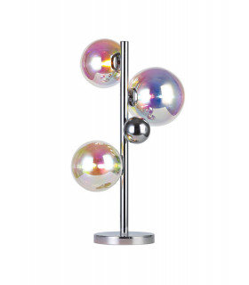 Table Lamp 3 x G9 Polished Chrome Iridescent Glass-1