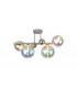 Semi-Flush Ceiling Light 4 x G9 Polished Chrome Iridescent Glass-1