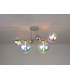Semi-Flush Ceiling Light 4 x G9 Polished Chrome Iridescent Glass-3