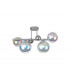 Semi-Flush Ceiling Light 4 x G9 Polished Chrome Iridescent Glass-4