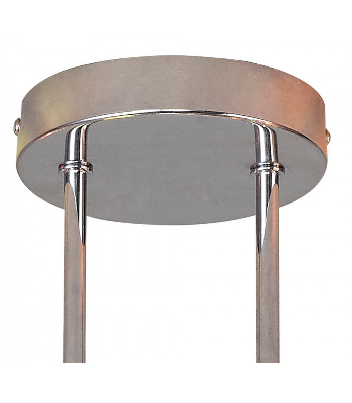Semi-Flush Ceiling Light 4 x G9 Polished Chrome Iridescent Glass-8