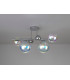 Semi-Flush Ceiling Light 4 x G9 Polished Chrome Iridescent Glass-9