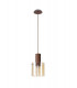Single Pendant 1 Light Adjustable E27 Mocha Amber Glass-4
