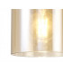Round Pendant 3 Light Adjustable E27 Mocha Amber Glass-10