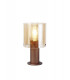 Table Lamp 1 Light Table Lamp E27 Mocha Amber Glass-1