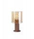 Table Lamp 1 Light Table Lamp E27 Mocha Amber Glass-4