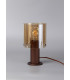 Table Lamp 1 Light Table Lamp E27 Mocha Amber Glass-8