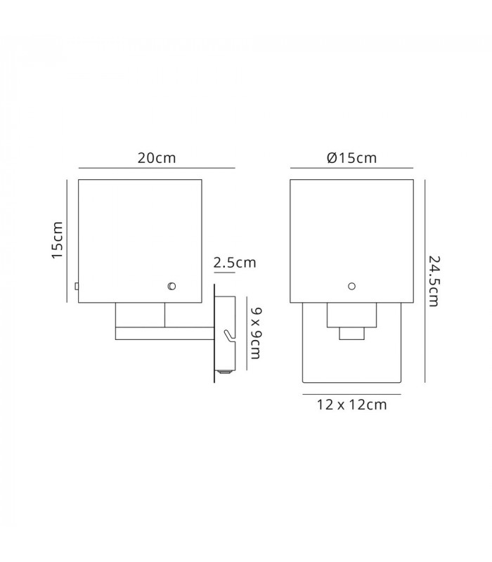 Single Switched Wall Lamp 1 Light E27 Mocha Amber Glass-2