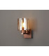Single Switched Wall Lamp 1 Light E27 Mocha Amber Glass-3