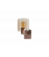 Single Switched Wall Lamp 1 Light E27 Mocha Amber Glass-4