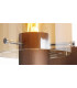 Single Switched Wall Lamp 1 Light E27 Mocha Amber Glass-6