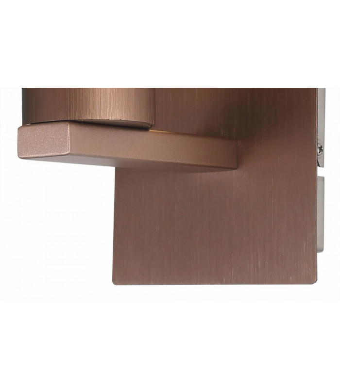 Single Switched Wall Lamp 1 Light E27 Mocha Amber Glass-7