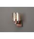 Single Switched Wall Lamp 1 Light E27 Mocha Amber Glass-8