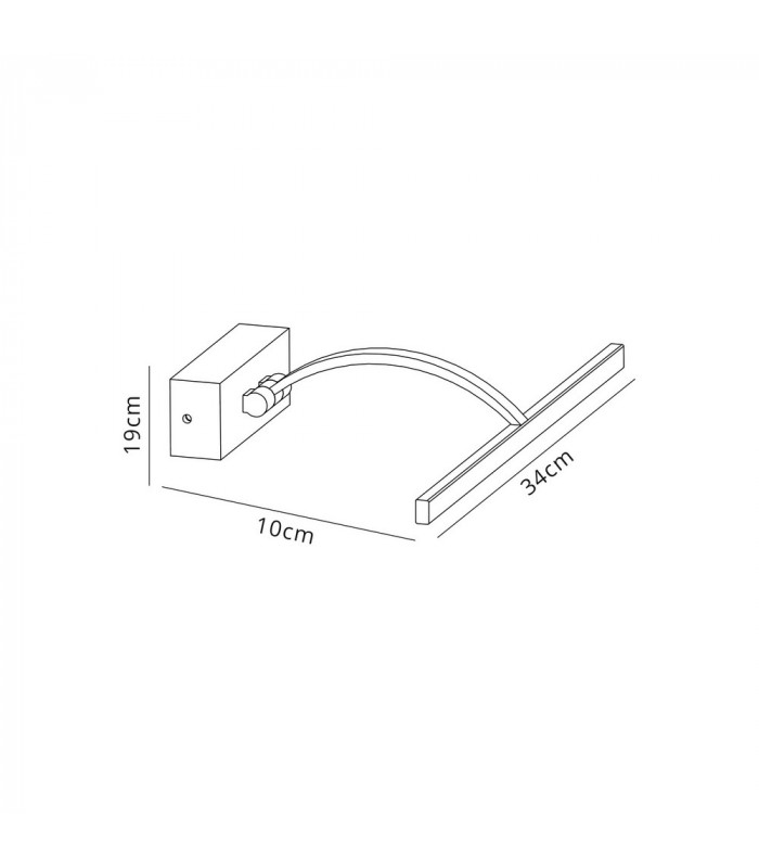 Small 1 Arm Wall Lamp Picture Light 1 x 6W LED 3000K 470lm Sand Black 3yrs Warranty-2