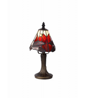 Tiffany Table Lamp 1 x E14 Black Gold Purple Pink Crystal Shade-1