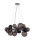 Circular Pendant 12 x G9 Polished Chrome Smoked Black Glass-9