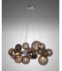 Circular Pendant 12 x G9 Polished Chrome Smoked Black Glass-17