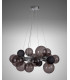 Circular Pendant 12 x G9 Polished Chrome Smoked Black Glass-18