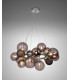 Circular Pendant 12 x G9 Polished Chrome Smoked Black Glass-19