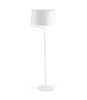 1 Light Floor Lamp White, E27 - 1