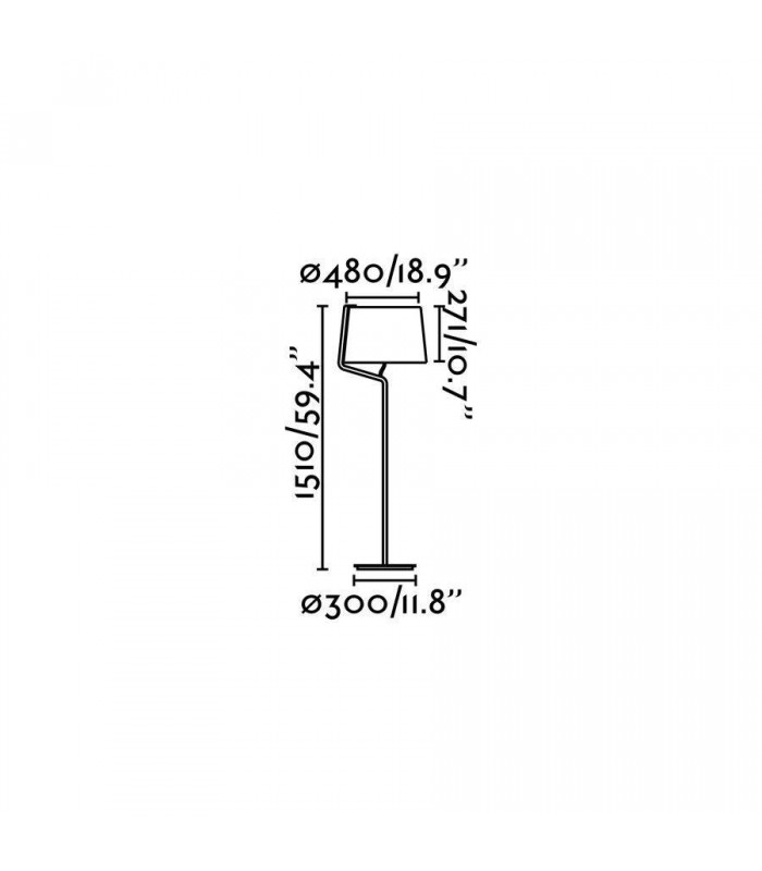 1 Light Floor Lamp Black, E27 - 2