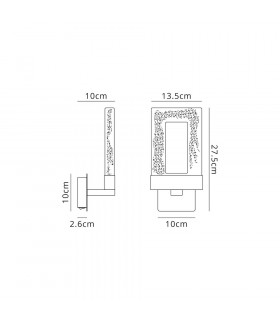 Wall Lamp 1 x 4.5W LED 3000K 137lm Polished Chrome 3yrs Warranty-2