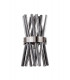 2 Light E14 Wall Light E14 Polished Nickel  Smoke Glass-4