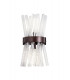 2 Light E14 Wall Light E14 Brown Oxide  Clear Glass-1