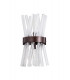 2 Light E14 Wall Light E14 Brown Oxide  Clear Glass-4