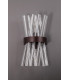 2 Light E14 Wall Light E14 Brown Oxide  Clear Glass-9