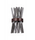 2 Light E14 Wall Light E14 Brown Oxide  Smoke Glass-4