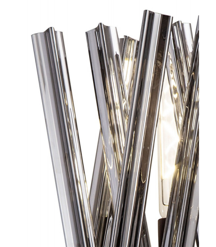 2 Light E14 Wall Light E14 Brown Oxide  Smoke Glass-5