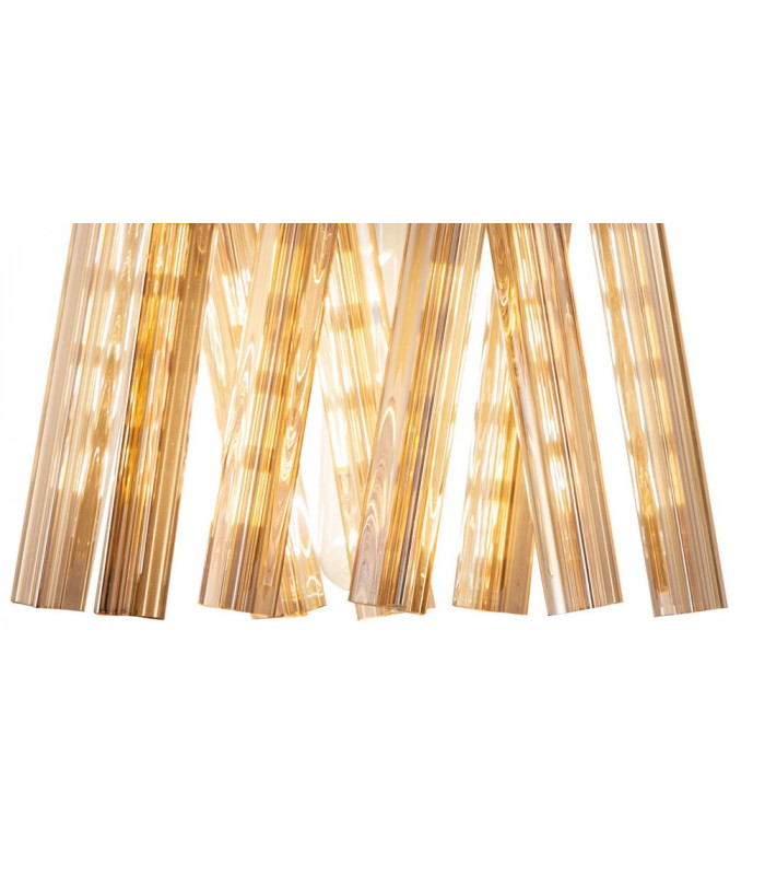 2 Light E14 Wall Light E14 Brown Oxide  Champagne Glass-8