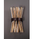 2 Light E14 Wall Light E14 Brown Oxide  Champagne Glass-9
